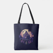 Tote Bag Maison gothique pourpre foncé (Dos)