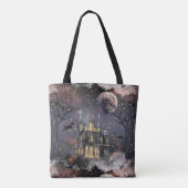 Tote Bag Maison hantée | Arbre à Pleines lunes Éffrayantes  (Dos)