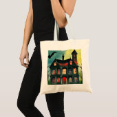 Tote Bag Maison hantée d'Halloween (Devant (produit))