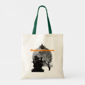 Tote Bag Maison hantée d'Halloween (Dos)