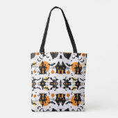 Tote Bag Maison hantée d'Halloween éffrayant et Motif de ch (Dos)