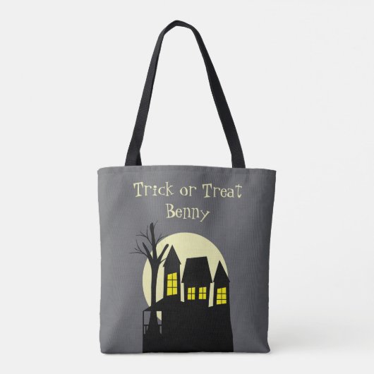 Tote Bag Maison hantée effrayante (Dos)