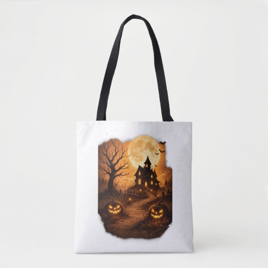 Tote Bag Maison Hantée Épouvantable Halloween (Devant)