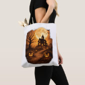Tote Bag Maison Hantée Épouvantable Halloween (De près)