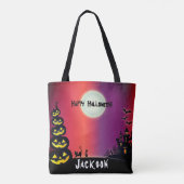 Tote Bag Maison hantée épouvantable Halloween    (Dos)