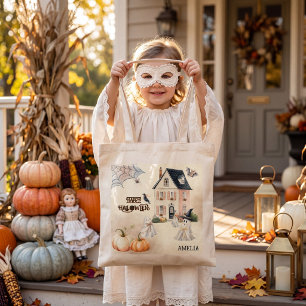 Tote Bag Maison Hantée Fantaisiste Fantômes Halloween