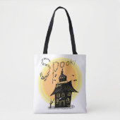 Tote Bag Maison hantée Halloween Éffrayant (Devant)
