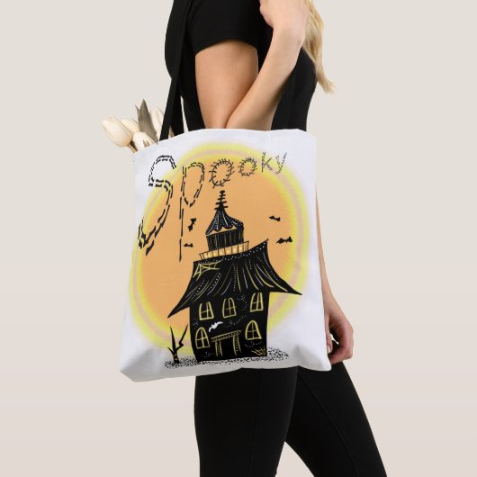 Tote Bag Maison hantée Halloween Éffrayant (De près)