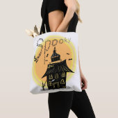 Tote Bag Maison Hantée Halloween Épouvante (De près)