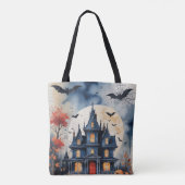 Tote Bag Maison hantée pleine lune (Dos)
