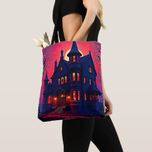 Tote Bag Maison Haunted éffrayant à Dusk Design