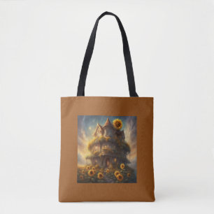 Tote Bag Maison Tournesol Fantaisiste Été