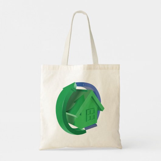 Tote Bag Maison Verte Et Flèches (Dos)