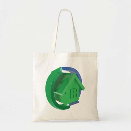 Tote Bag Maison Verte Et Flèches (Devant)