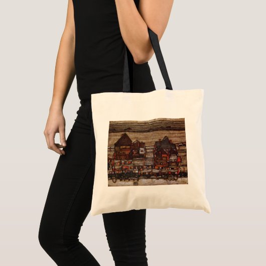 Tote Bag Maisons avec buanderie (Seeburg II) d'Egon Schiele (Devant (produit))
