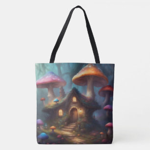 Tote Bag Maisons Champignons Fantaisistes d'Été