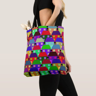 TOTE BAG MAISONS COMMUNAUTÉ MAISON COLORÉE