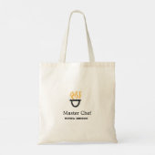 Tote Bag Maître chef ajouter nom poêle noir feu fumée (Dos)