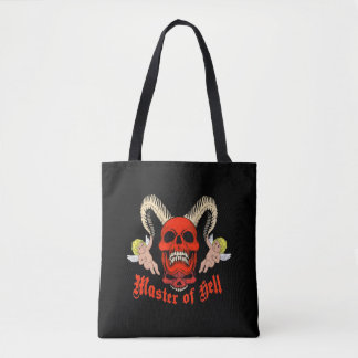 Tote Bag Maître de l'enfer crâne gothique et conception de 