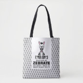 Tote Bag Maître de Zebrate, Zebra (Devant)
