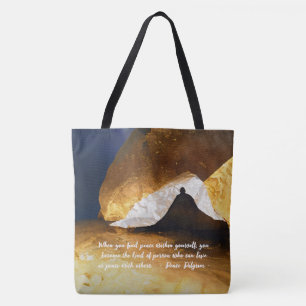 Tote Bag Maître Reiki Maître de méditation Yoga d'or noir