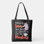 Tote Bag Maîtrise amusante Diplôme de licence MSW MBA Cadea (Dos)