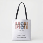 Tote Bag Maîtrise en sciences en sciences infirmières sur m (Devant)