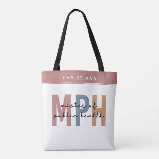 Tote Bag Maîtrise personnalisée en santé publique (Dos)