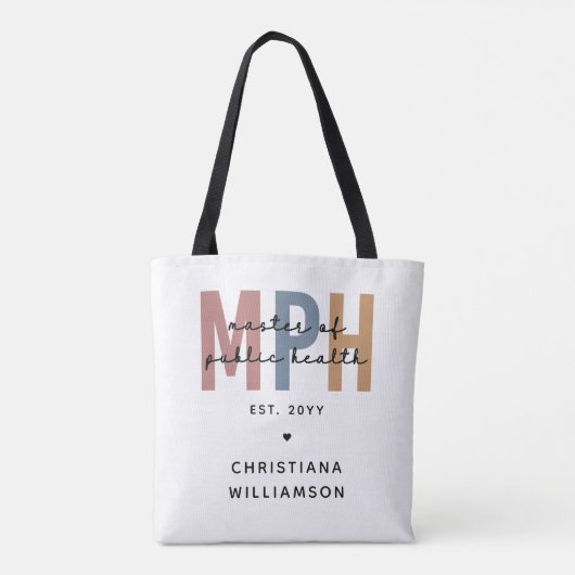 Tote Bag Maîtrise personnalisée en santé publique (Dos)