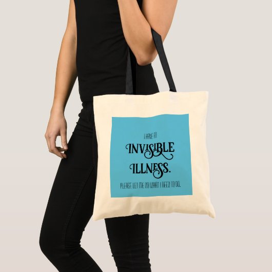 Tote Bag Maladie invisible (Devant (produit))