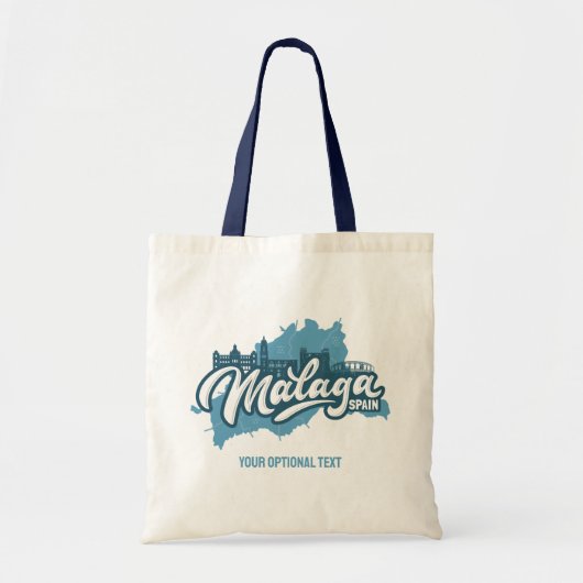 Tote Bag Malaga Espagne (Devant)
