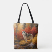 Tote Bag Malamute en Alaska à l'automne Feuilles automne in (Dos)