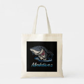 Tote Bag Maldives Holiday Islands Shark Design (Dos)