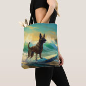 Tote Bag Malinoi Beach Surf Peinture belge (De près)