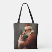 Tote Bag Malinoi Belge Avec Noël Festif Du Père Noël (Dos)