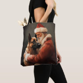 Tote Bag Malinoi Belge Avec Noël Festif Du Père Noël (De près)