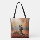 Tote Bag Malinoi belge en automne Leaves Fall Inspire (Dos)