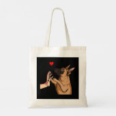 Tote Bag Malinois Love Belge Berger Chien Propriétaire Love (Dos)