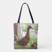 Tote Bag Mallard et Ducklings par Shirley Taylor (Dos)