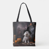 Tote Bag Maltais Citrouille Halloween effroi (Dos)