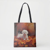 Tote Bag Maltais en automne Feuilles automne Inspiration (Devant)