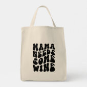 Tote Bag Mama A Besoin De Vin Drôle Thème D'Alcool (Dos)