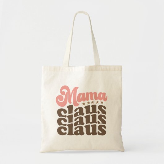Tote Bag Mama Claus Retro Vacances de Noël Super (Devant)