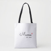 Tote Bag Mama Fondée Cœur Rouge (Devant)