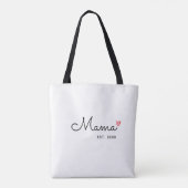Tote Bag Mama Fondée Cœur Rouge (Dos)