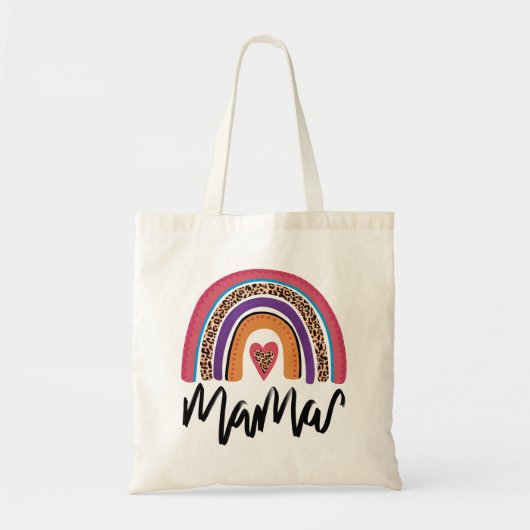 Tote Bag Mama Leopard Rainbow (Devant)
