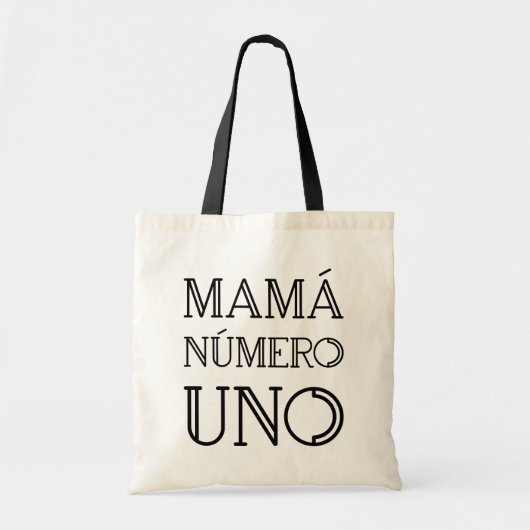 Tote Bag Mamá Número Uno Modern Geometric Font 2-sided (Devant)