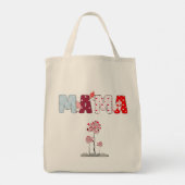 Tote Bag Mama Patchwork Fourre-tout - Fête des mères du coe (Dos)