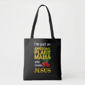 TOTE BAG MAMA, PLANTE, AIME JÉSUS (Devant)