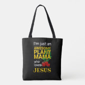 TOTE BAG MAMA, PLANTE, AIME JÉSUS (Dos)